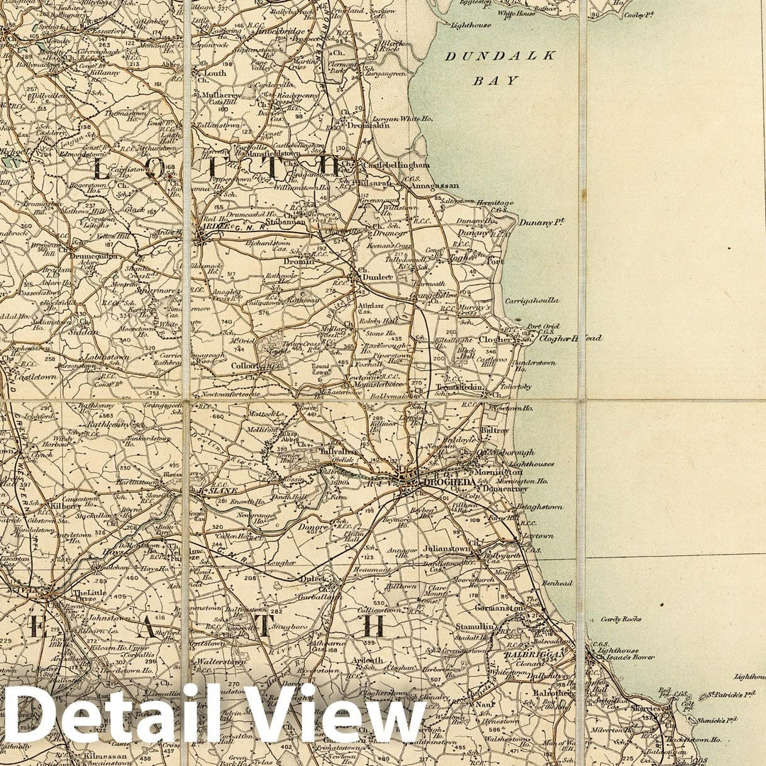 Historic Map : Sheet 8. 1904 - Ordnance Survey Ireland Quarter-inch Series. - Vintage Wall Art