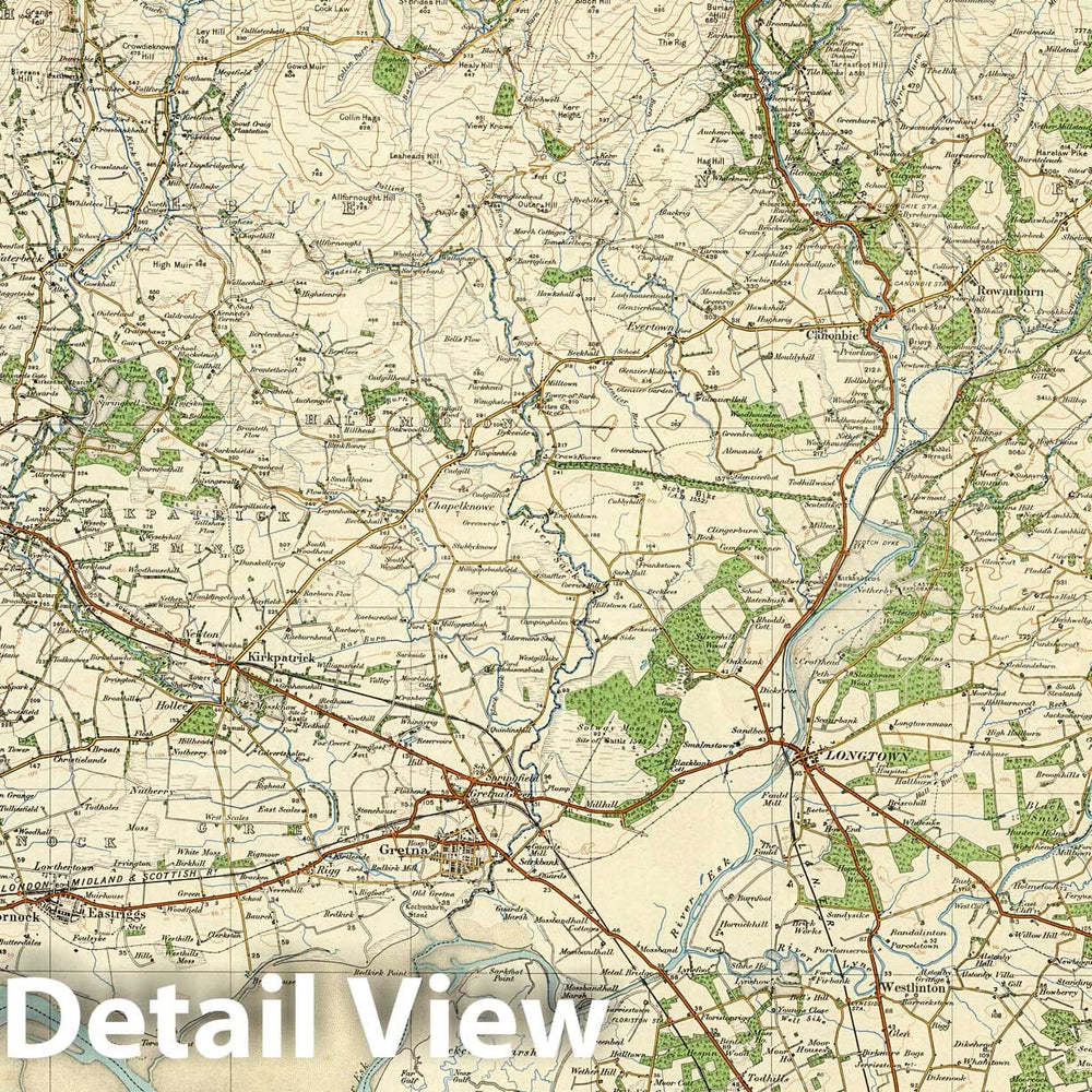 Historic Map : Sheet 5. Solway Firth & River Esk. 1922 - Vintage Wall Art