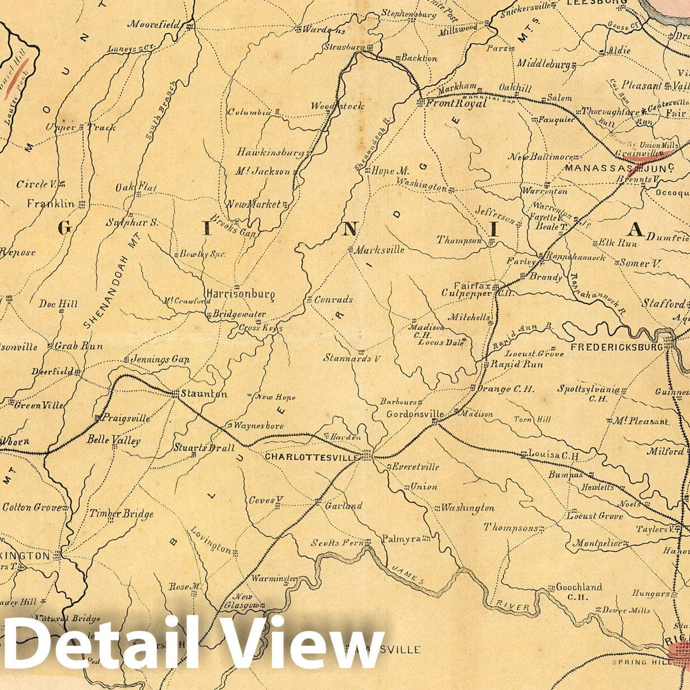 Historic Map : Map of the seat of war. Published by T.A. Burke, 1861 - Vintage Wall Art