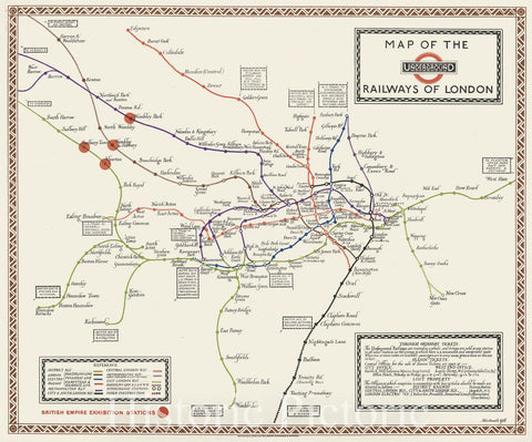 Historic Map : Map of the underground railways of London, 1923 v2