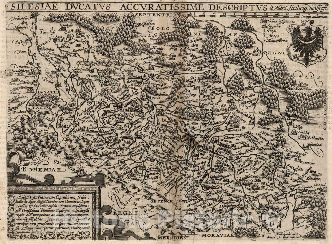 Historic Map : Poland,16. Silesiae Ducatus accuratissime descriptus. 1600 , Vintage Wall Art