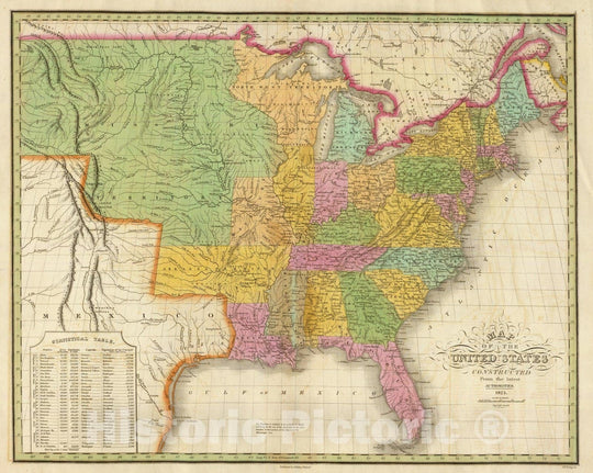 Historic Map : Map of the United States, 1826 v2