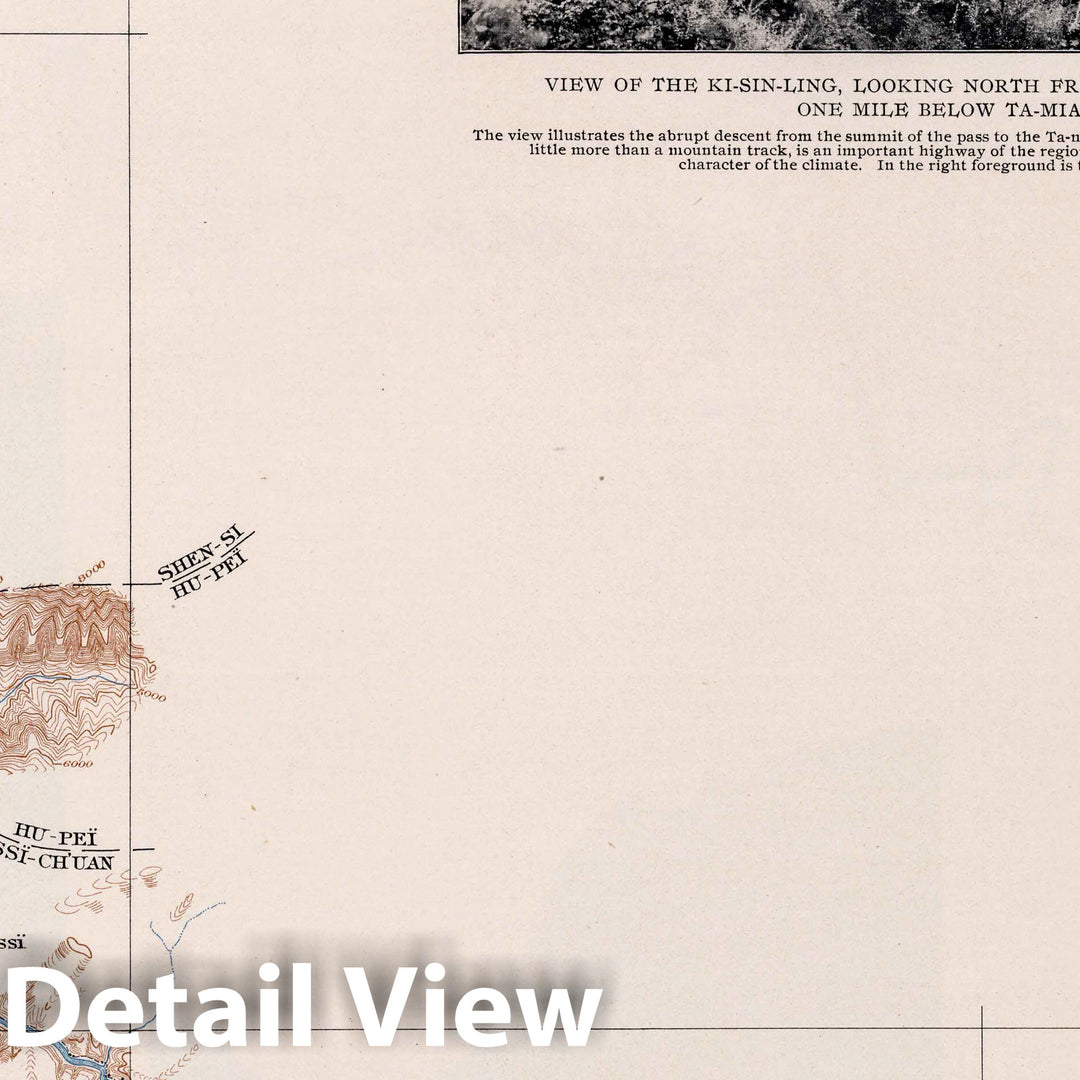 Historic Map : China, Geologic Atlas Map, d-6. Chon-Ping-Hien Sheet. 1906 v2 , Vintage Wall Art