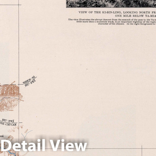 Historic Map : China, Geologic Atlas Map, d-6. Chon-Ping-Hien Sheet. 1906 v2 , Vintage Wall Art