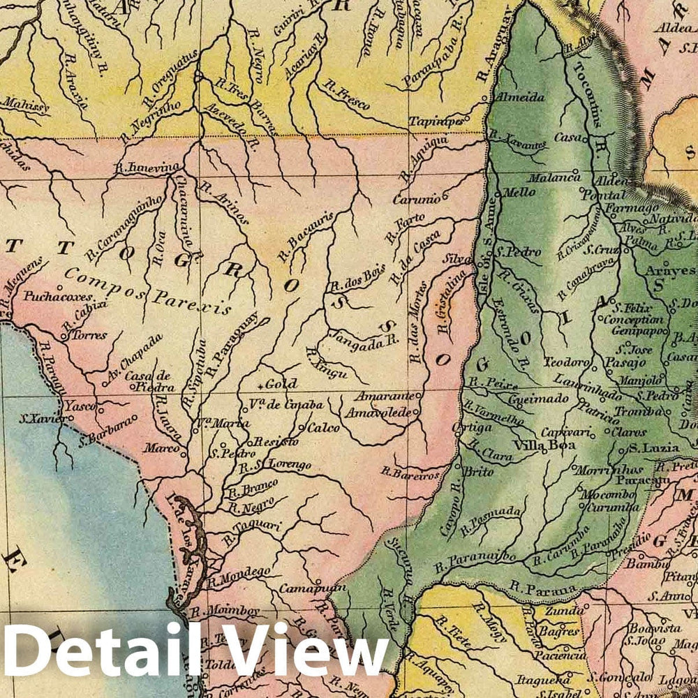 Historic Map : World Atlas Map, Brazil. 1823 - Vintage Wall Art