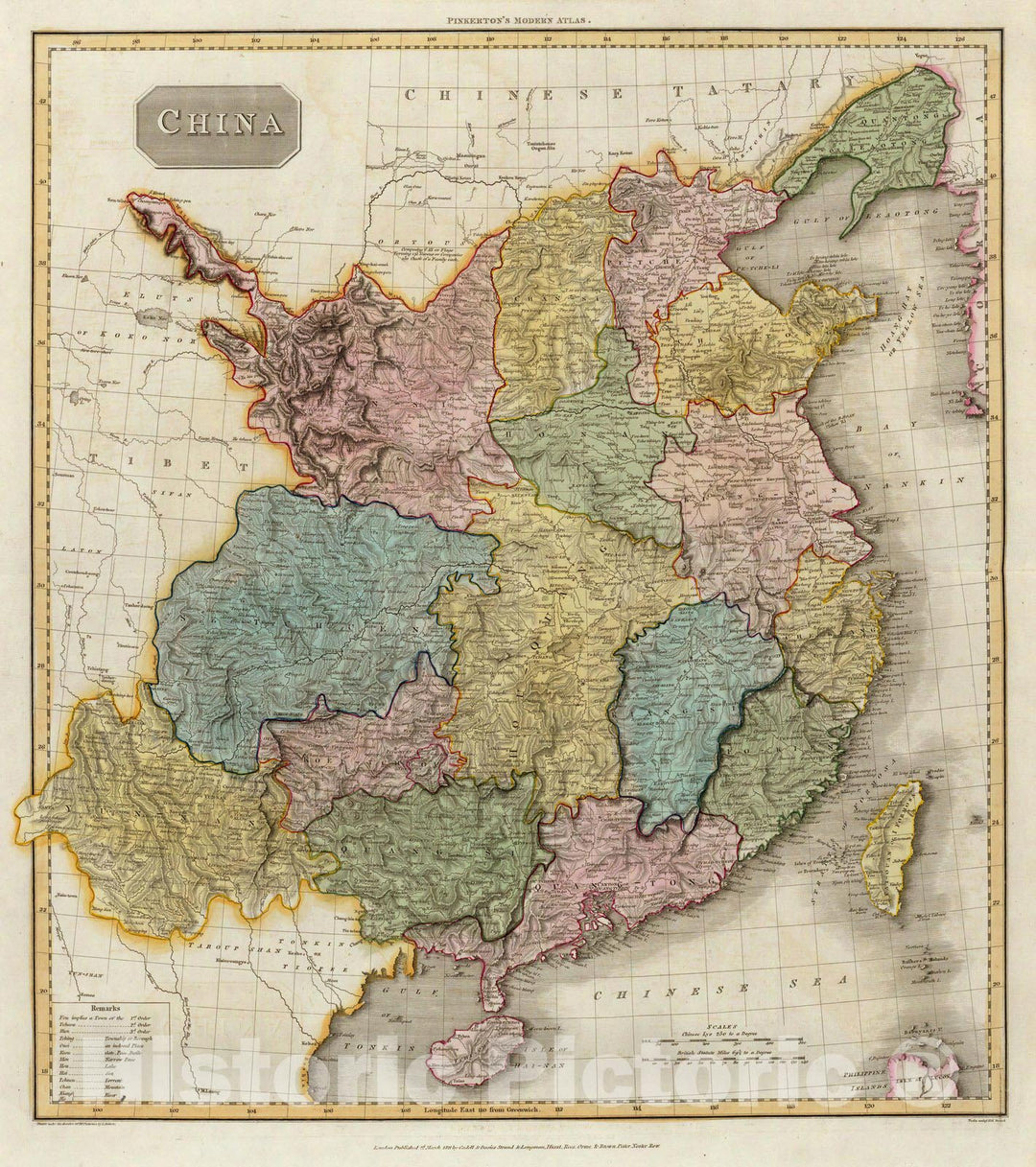 Historic Map : World Atlas Map, China. 1811 - Vintage Wall Art