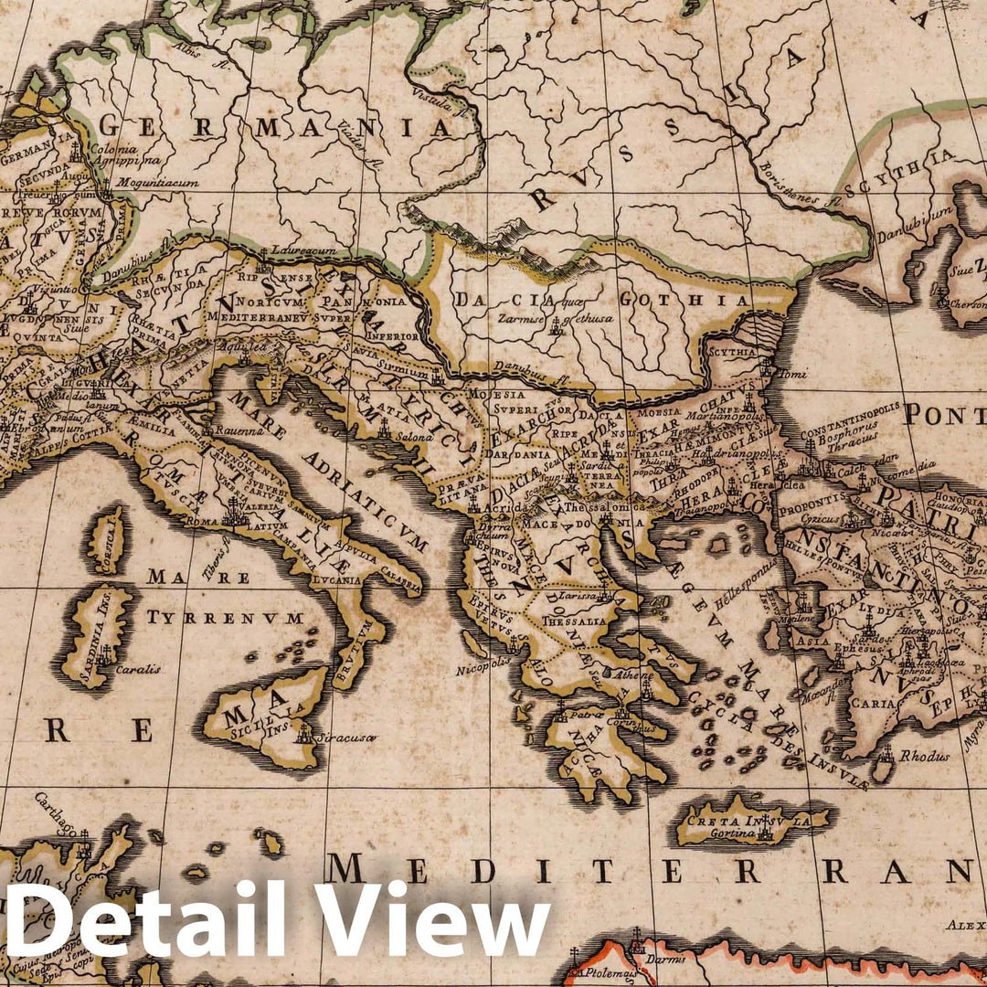 Historic Map : Africa, North, EuropeGeographia Patriarchalis tabula geographica in epitomen contracta 1710 , Vintage Wall Art