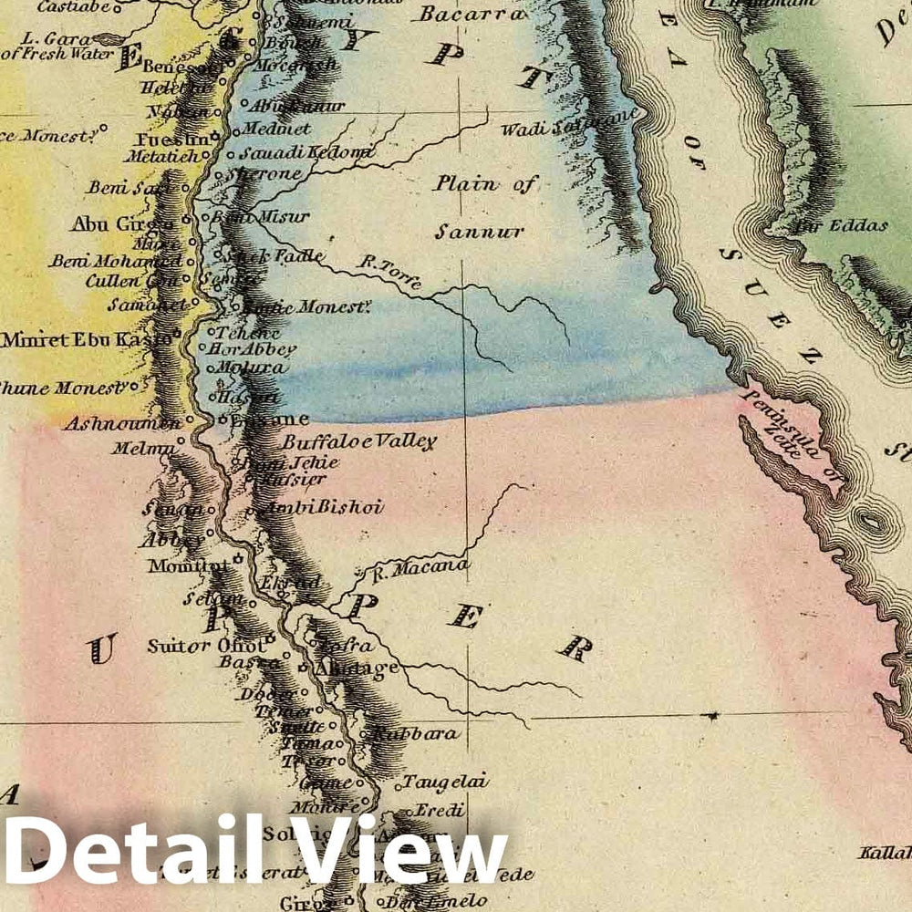 Historic Map : World Atlas Map, Egypt. 1823 - Vintage Wall Art