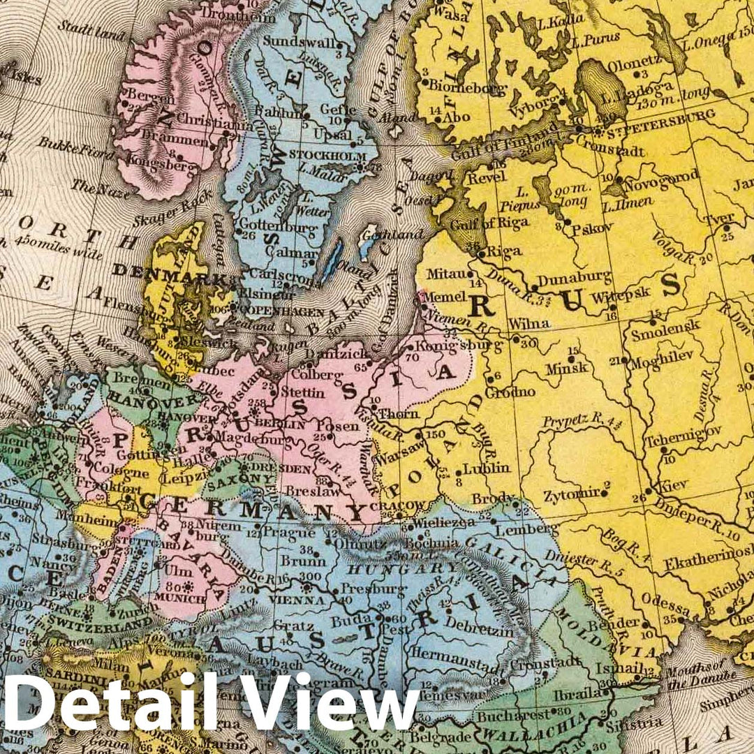 Historic Map : Map of Europe, 1839 v1