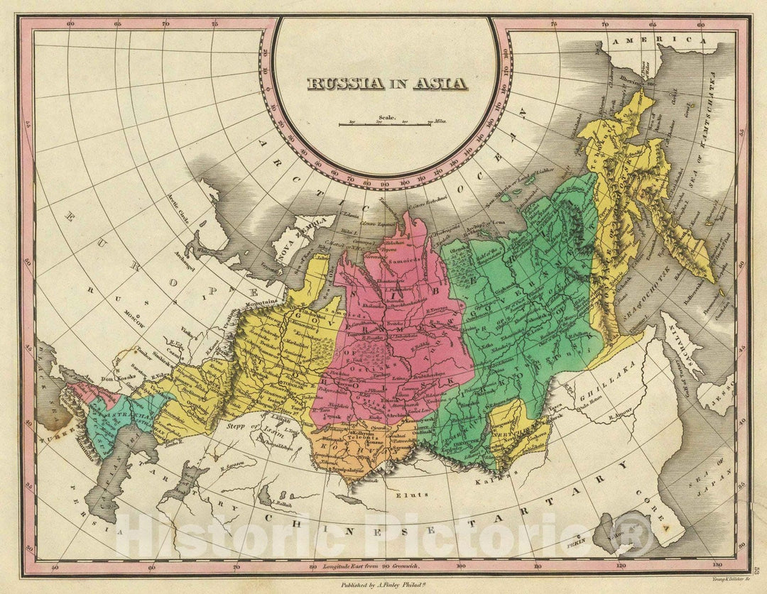 Historic Map : Classical Atlas Map, Russia In Asia. 1831 - Vintage Wall Art