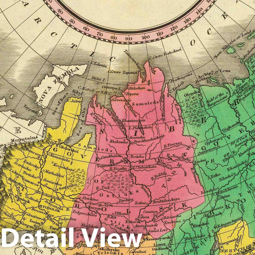 Historic Map : Classical Atlas Map, Russia In Asia. 1831 - Vintage Wall Art