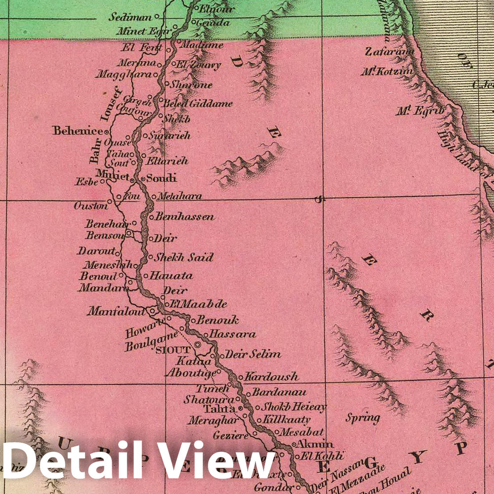 Historic Map : Classical Atlas Map, Egypt. 1831 - Vintage Wall Art