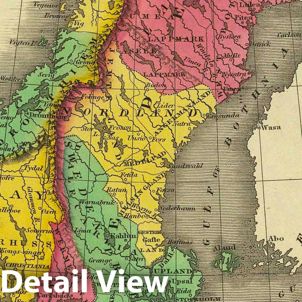 Historic Map : Classical Atlas Map, Denmark, Sweden, And Norway. 1831 - Vintage Wall Art