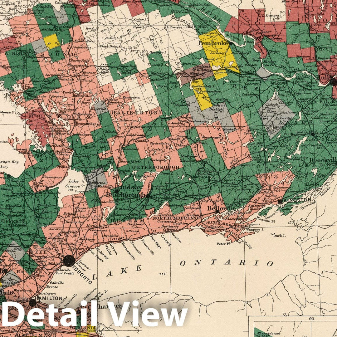 Historic Map : No. 29 B, Origins of the people, 1901 ; Ontario and Quebec 1906 - Vintage Wall Art