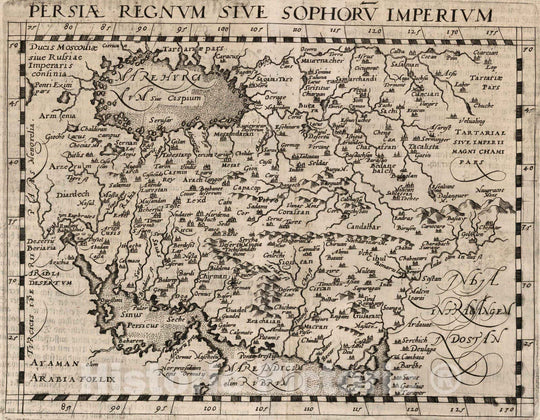 Historic Map : Iran,6. Persiae regnum sive Sophoru imperium. 1600 , Vintage Wall Art