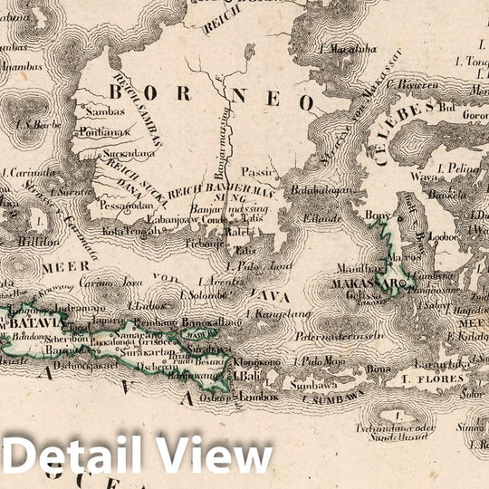 Historic Map : Indonesia, East Indies V.1:1-5: V:1. Niederlande: Das Niederlaendische Ostindie 1825 , Vintage Wall Art