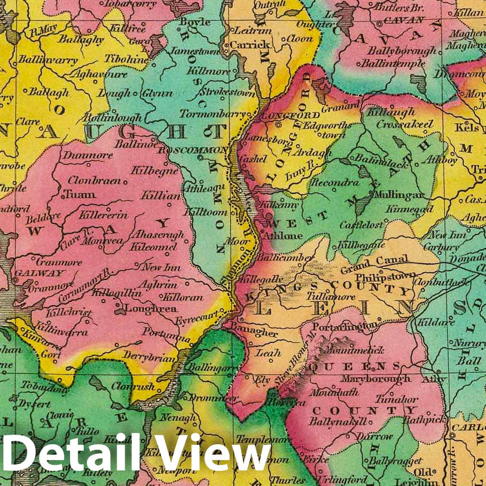 Historic Map : Classical Atlas Map, Ireland. 1831 - Vintage Wall Art