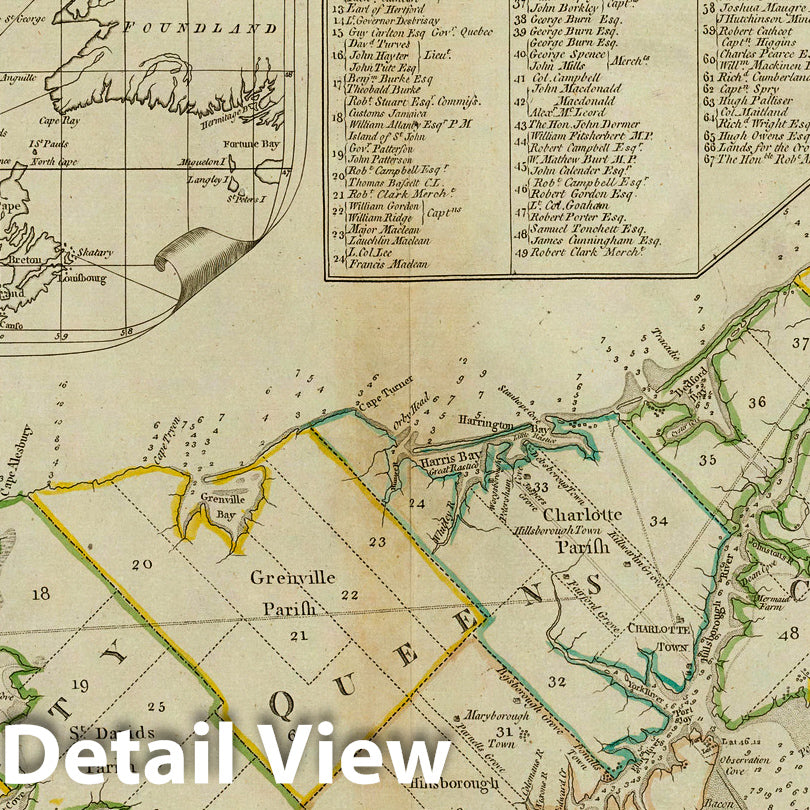 Historic Map : the Island of St. John In the Gulf of St. Laurence, 1776 - Vintage Wall Art