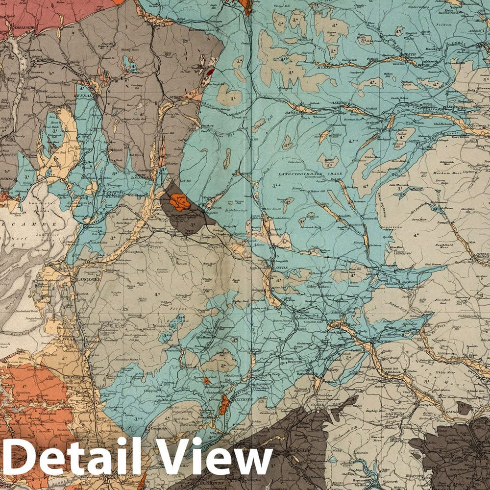 Historic Map : Geologic Atlas Map, Sheet 5. Ordnance Survey of England and Wales. 1891 - Vintage Wall Art