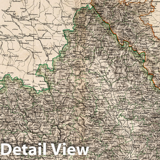 Historic Map : Czech Republic,Die Markgrafschaft Mahren und das Herzogthum Ober- Nieder-Schlesien 1866 , Vintage Wall Art