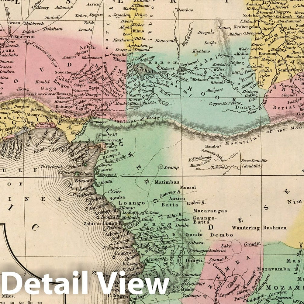 Historic Map : World Atlas Map, Africa by H.S. Tanner. 1834 - Vintage Wall Art