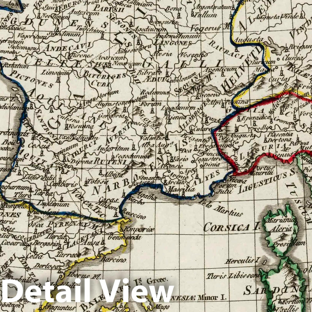 Historic Map : MediterraneanXXXIX. Orbis Romani Pars Occidentalis. 1804 , Vintage Wall Art