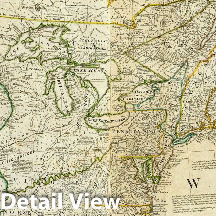 Historic Map : An Accurate Map of North America. (Northern section), 1776 - Vintage Wall Art