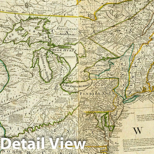 Historic Map : An Accurate Map of North America. (Northern section), 1776 - Vintage Wall Art