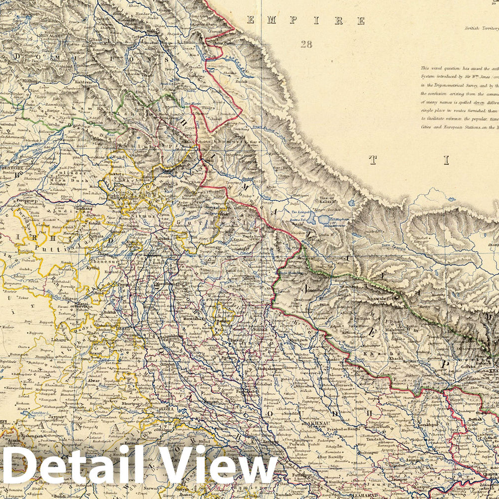 Historic Map : India; Pakistan, Tibet (China),India N. 1861 , Vintage Wall Art