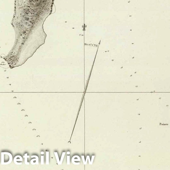 Historic Map : Chile, Concepcion Bay (Chile) Chart Map, Conception, Baie. 1827 , Vintage Wall Art