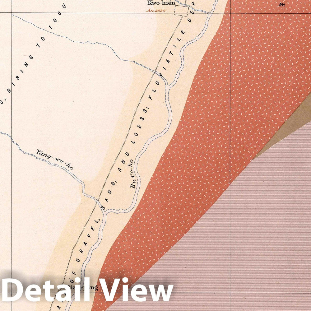 Historic Map : Geologic Atlas Map, B-I. Kwo-Hien Sheet. 1906 - Vintage Wall Art