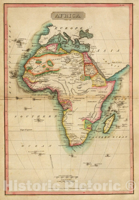 Historic Map : School Atlas Map, Africa. 1820 v1