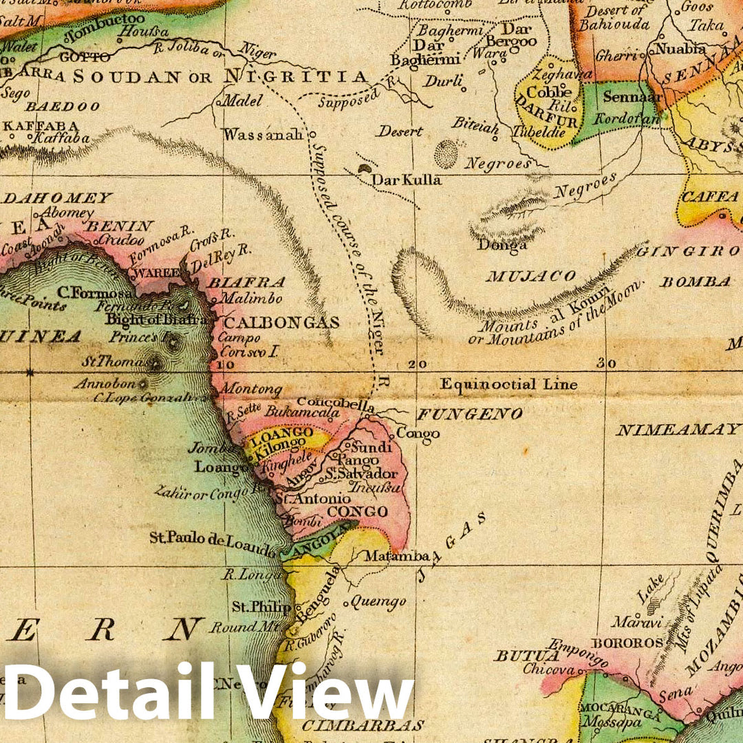 Historic Map : School Atlas Map, Africa. 1820 v1