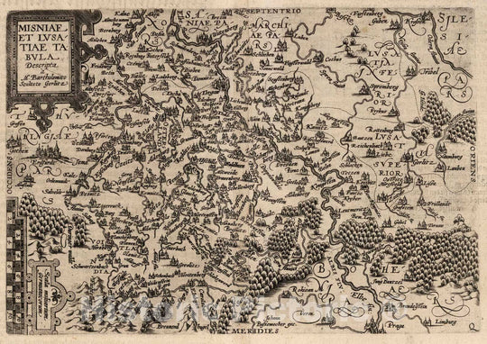 Historic Map : Poland,20. Misniae et Lusatiae tabula Descripta. 1600 , Vintage Wall Art