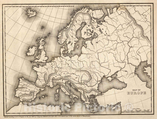 Historic Map : Map of Europe, 1839 v2