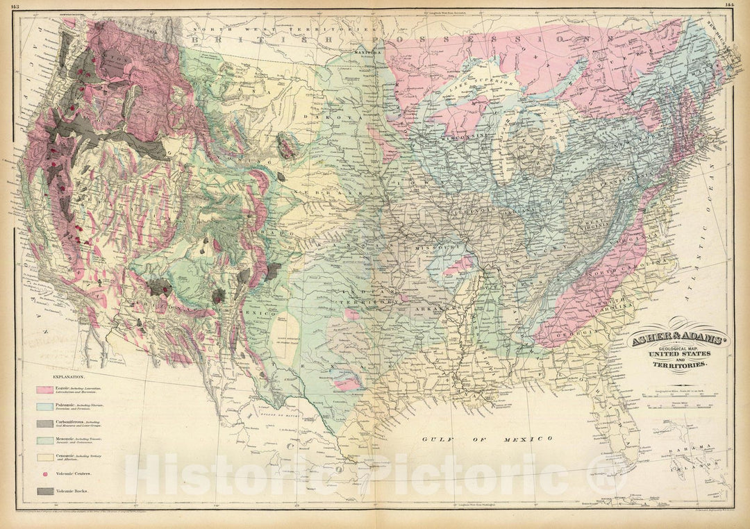 Historic Map : U.S. geological map, 1874 - Vintage Wall Art