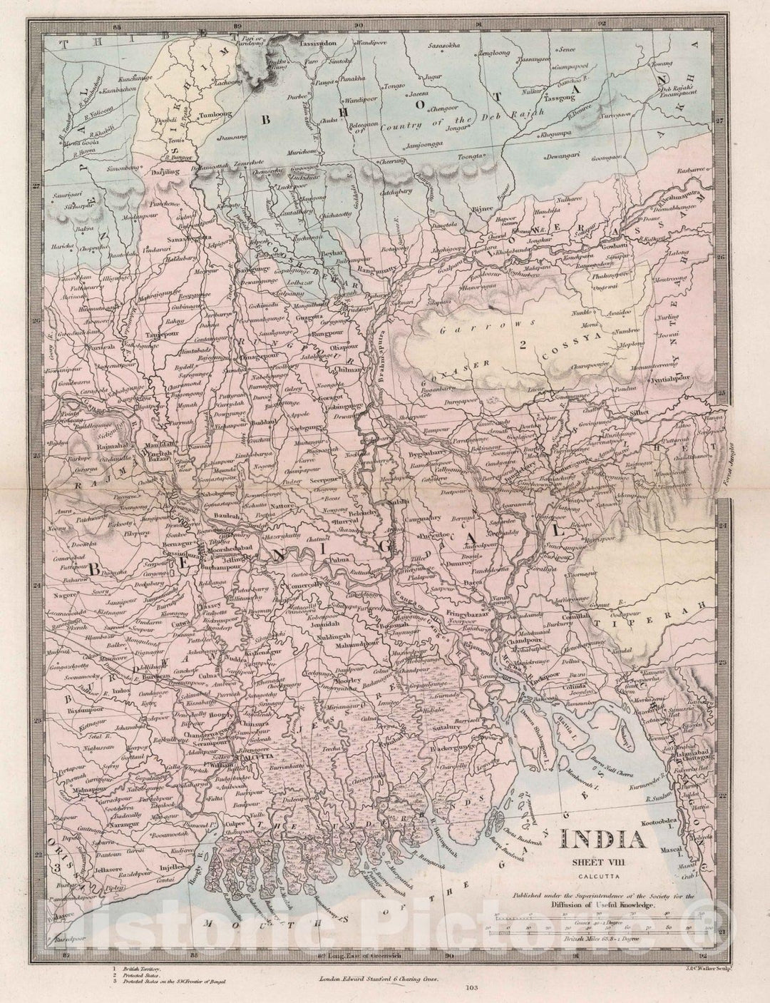 Historic Map : World Atlas Map, India VIII : Calcutta 1856 - Vintage Wall Art