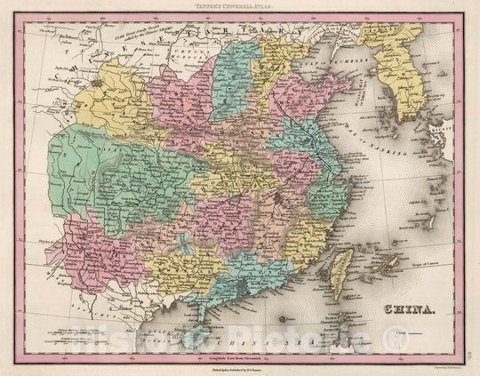 Historic Map : World Atlas Map, China. 1836 v1