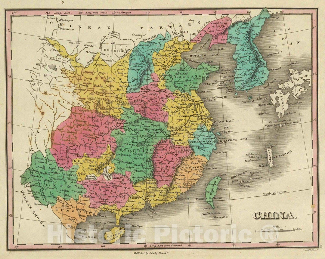 Historic Map : Classical Atlas Map, China. 1831 - Vintage Wall Art