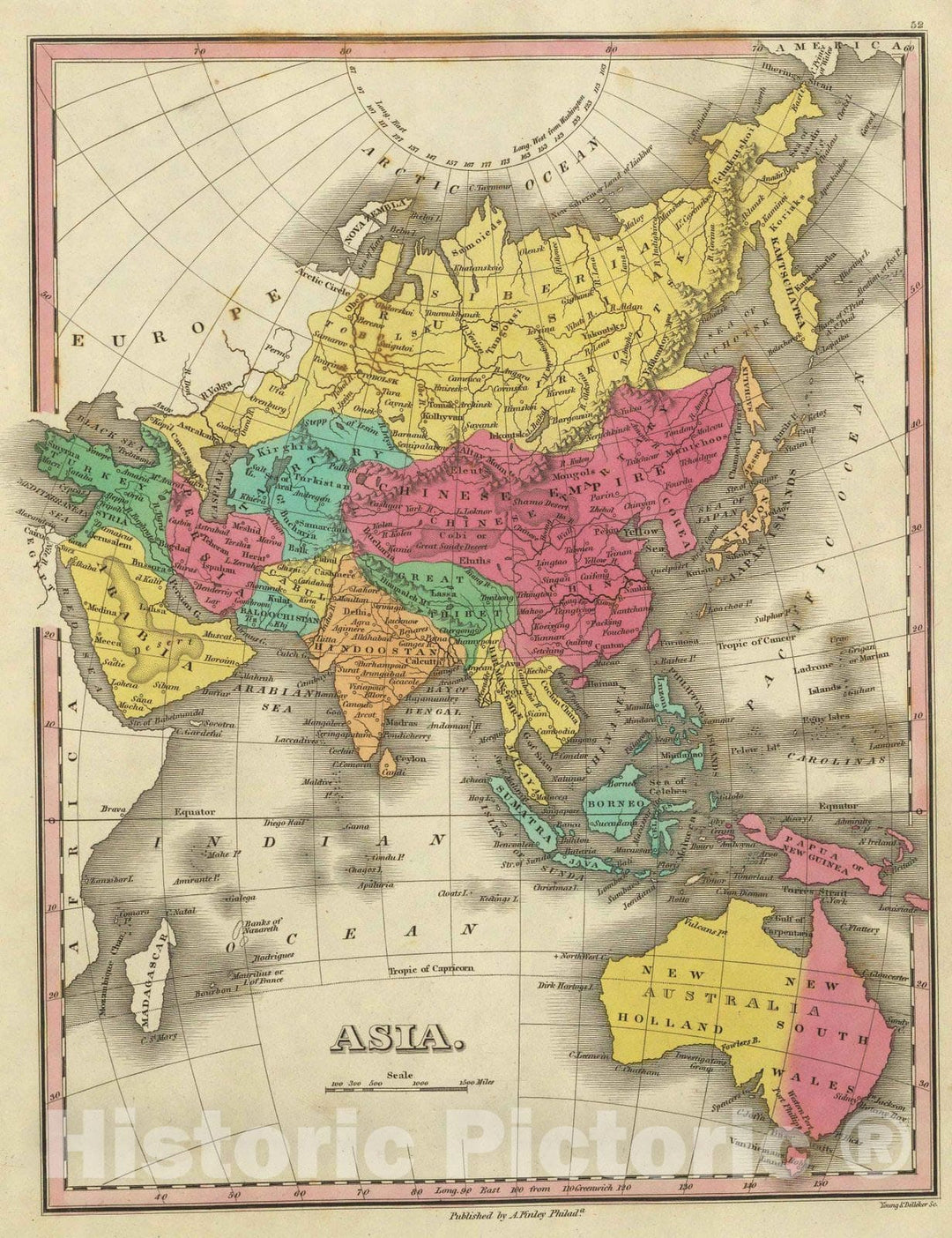 Historic Map : Classical Atlas Map, Asia. 1831 - Vintage Wall Art