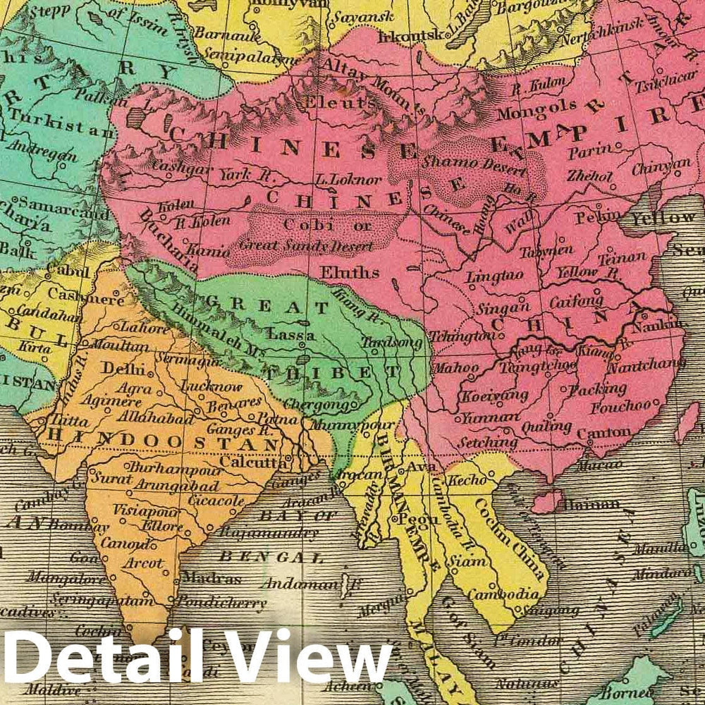 Historic Map : Classical Atlas Map, Asia. 1831 - Vintage Wall Art