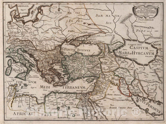 Historic Map : Romain, Empire, EuropeRomani Imperii Qua Oriens est Descriptio geographica 1669 , Vintage Wall Art