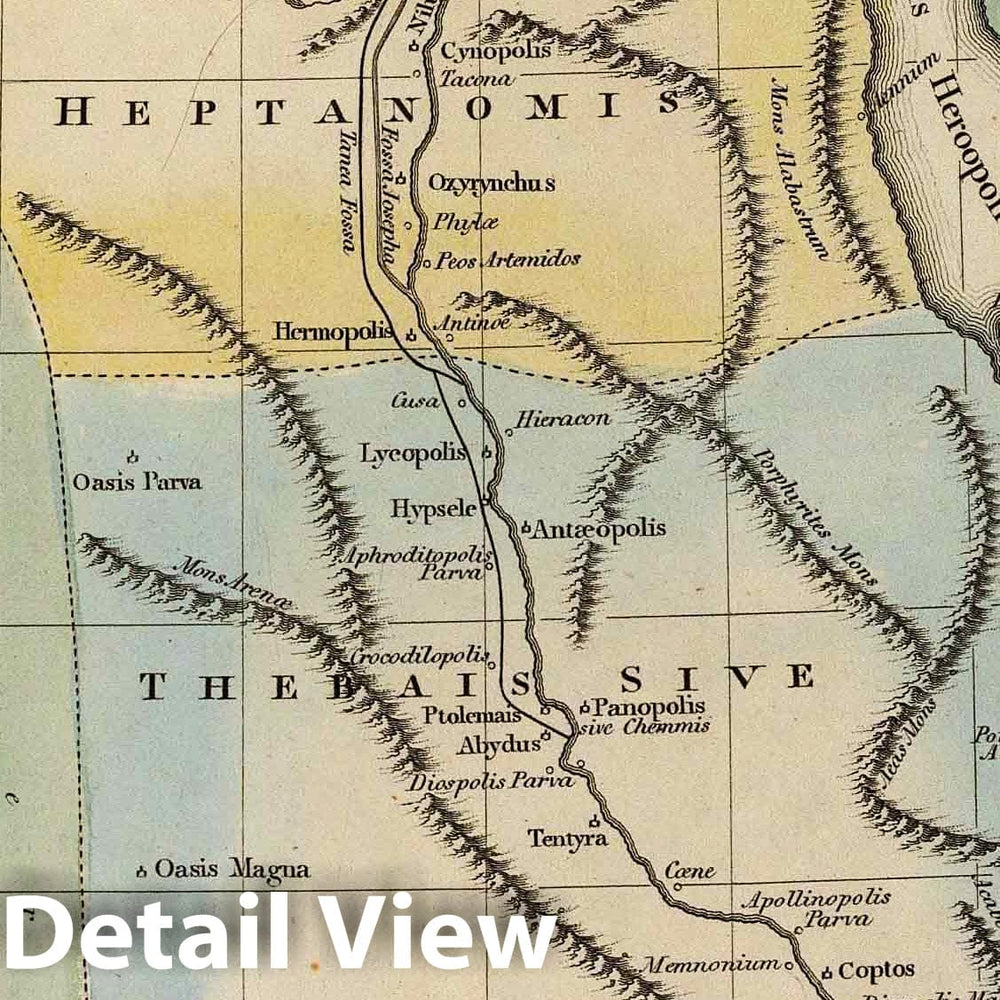 Historic Map : Egypt,Aegyptus Antiqua. 1823 , Vintage Wall Art