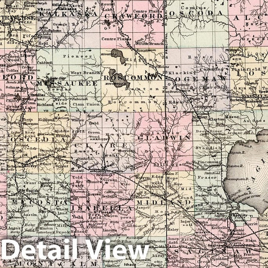 Historic Map : Michigan. 1874 v2