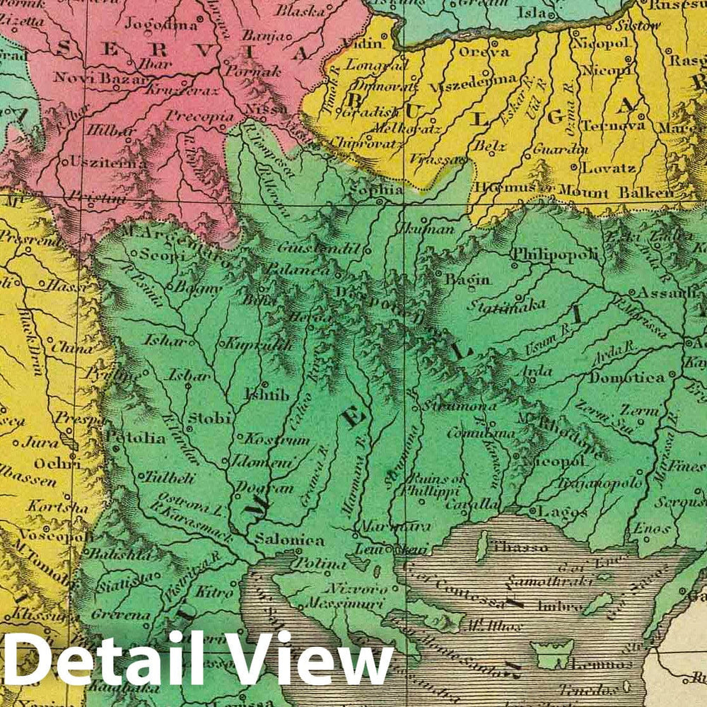 Historic Map : Classical Atlas Map, Turkey In Europe. 1831 - Vintage Wall Art