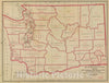 Historic Map : State Atlas Map, Washington agric, farm values, products, acreages. 1909 - Vintage Wall Art