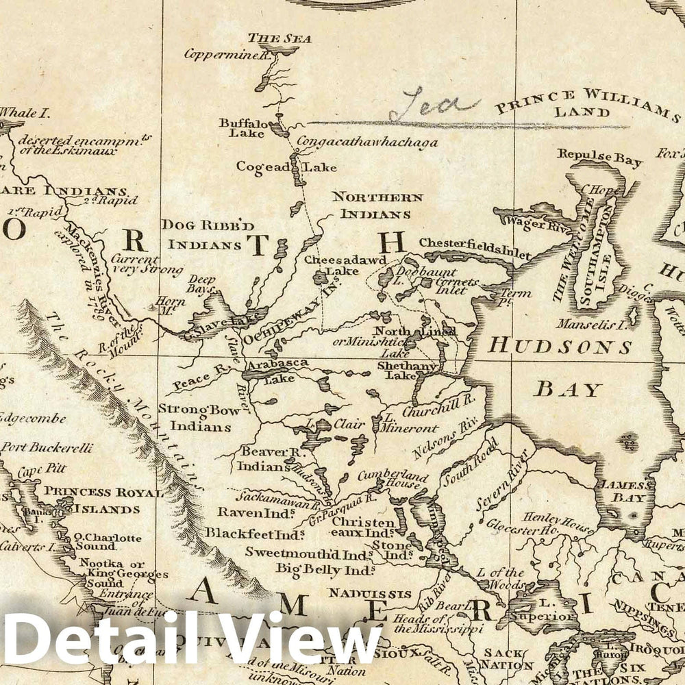 Historic Map : New Map of North America, 1794 - Vintage Wall Art