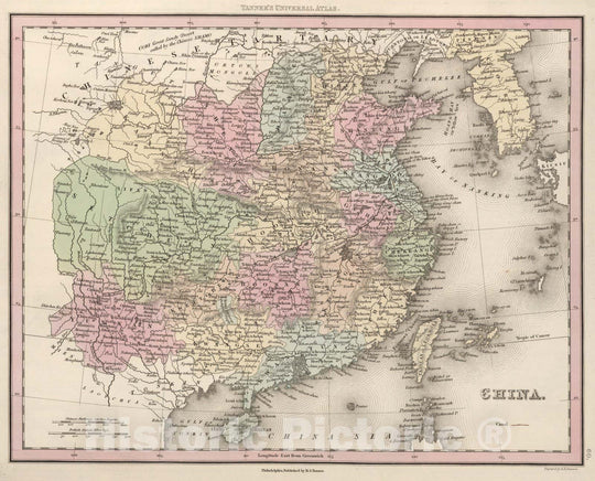 Historic Map : World Atlas Map, China. 1836 v2