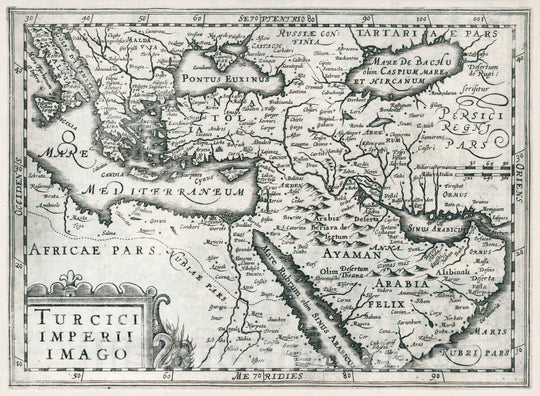 Historic Map : Turkey, Middle East, AsiaTurcici Imperii Imago 1636 , Vintage Wall Art