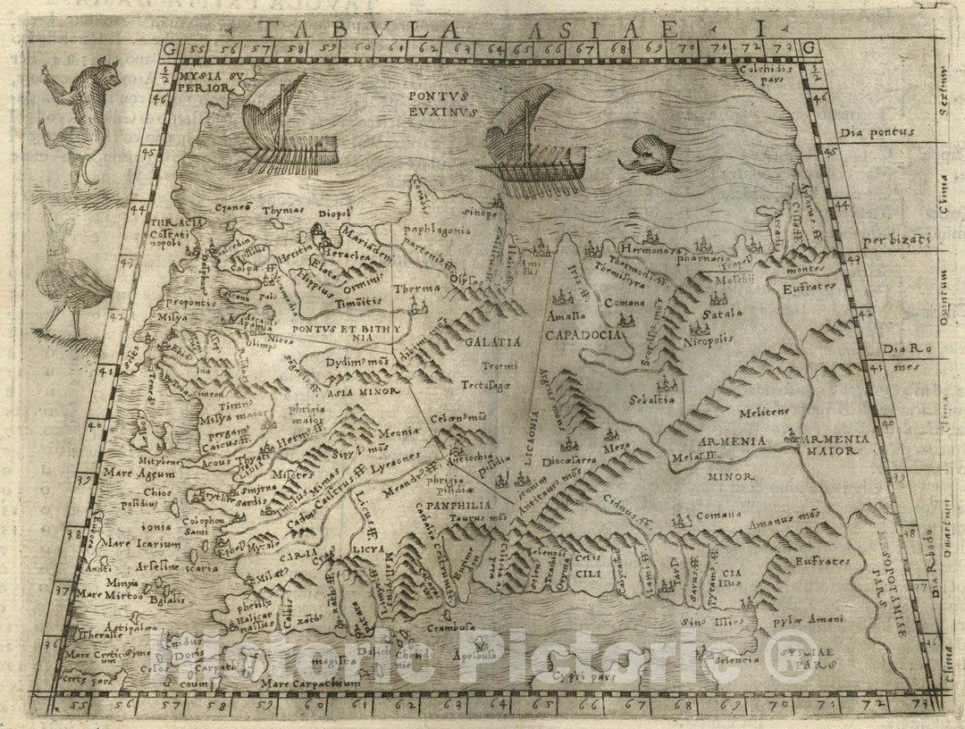 Historic Map : World Atlas Map, Tabula Asiae I 1548 - Vintage Wall Art